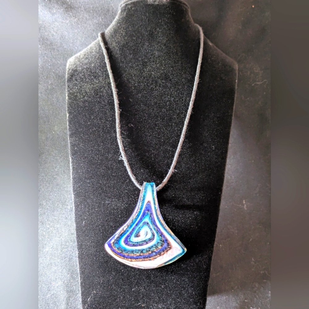Blue and Silver Pendant Necklace